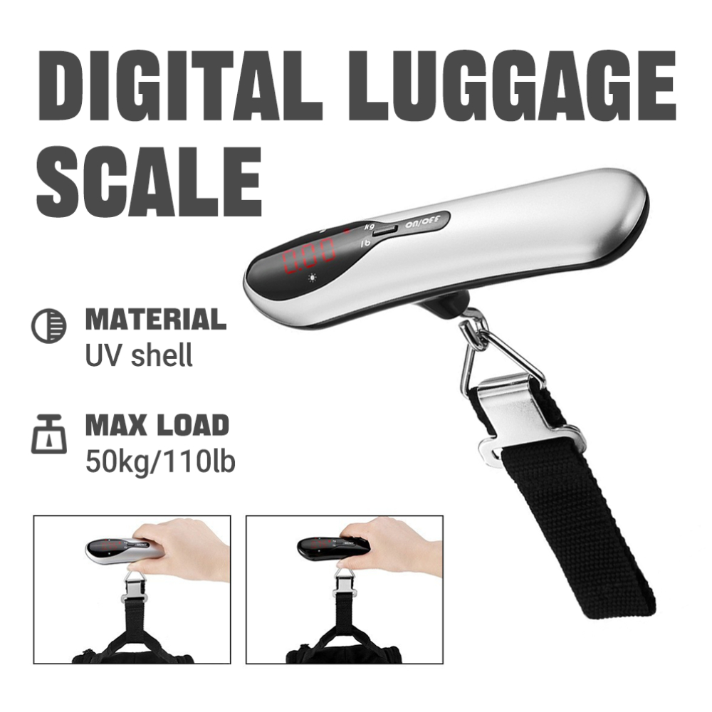 Luggage Scale Hanging - Przenośna cyfrowa waga bagażowa 50kg/110lb z