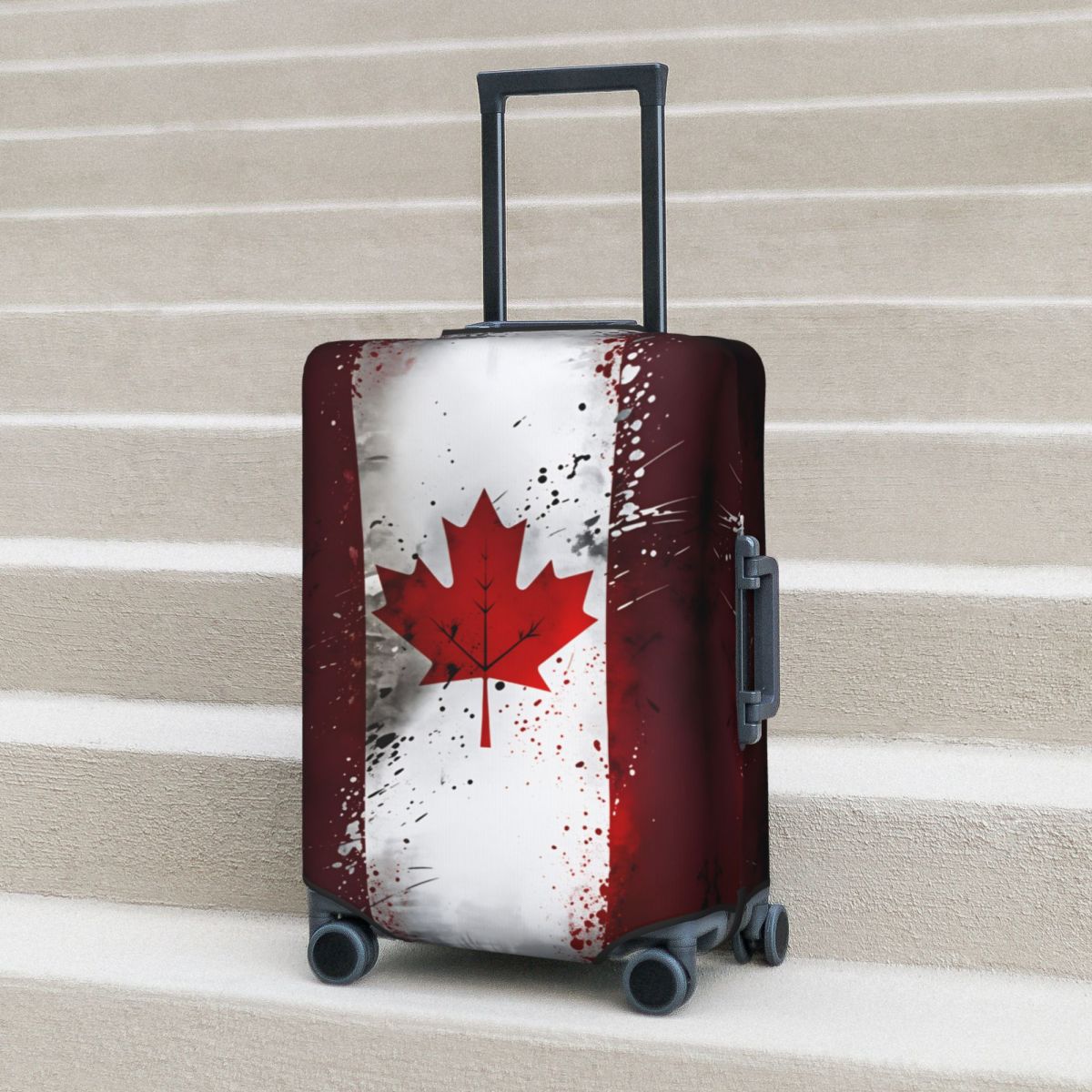 Travel Accessories Canada - Pokrowiec na walizkę z motywem vintage
