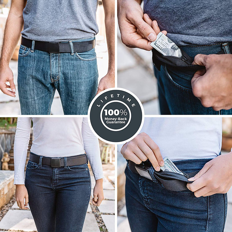 Money Belt Hidden - Antykradzieżowa torba biodrowa podróżna 120 cm