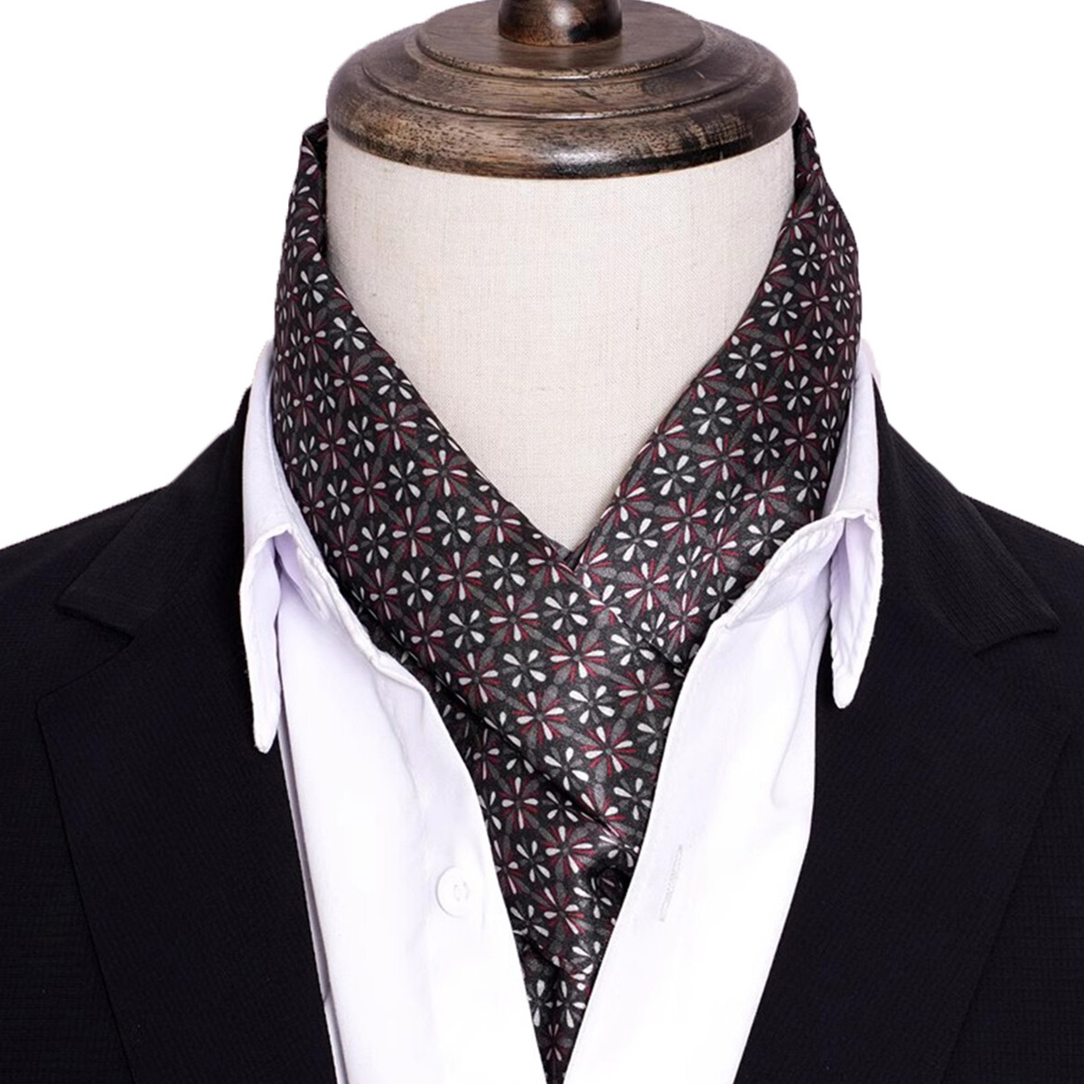 Travel Accessories For Men - Nowa męska apaszka jedwabna w paski,