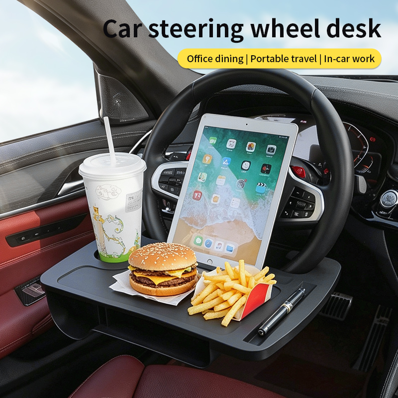 Travel Accessories In Car - Stolik na kierownicę samochodową 2w1, dwufunkcyjna