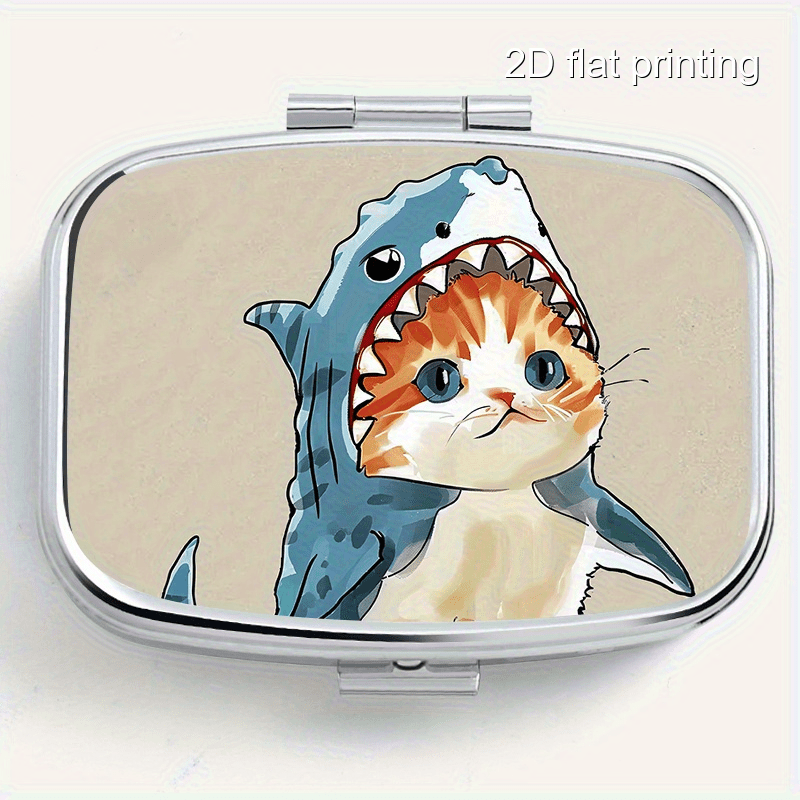 Accessories Travel Jewelry Box - 1 Kwadratowe metalowe pudełko z nadrukiem