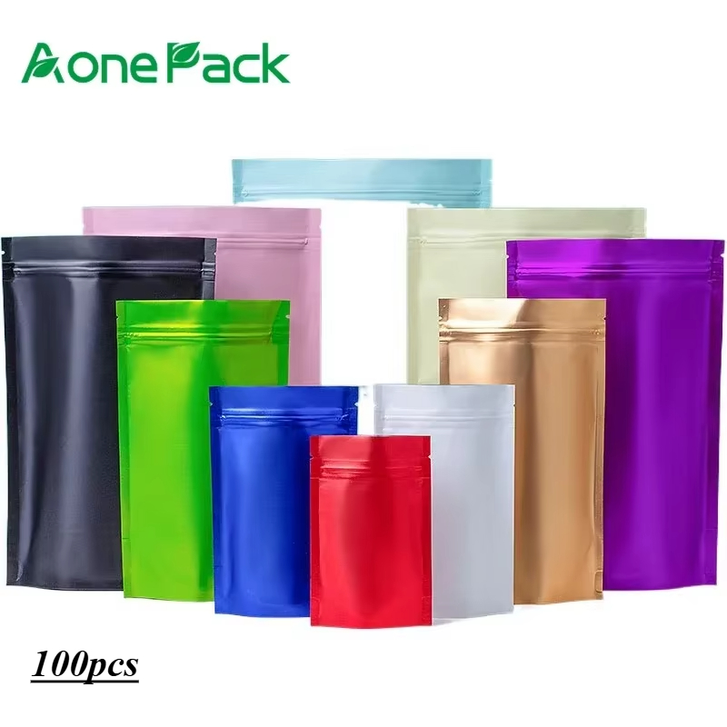 Reusable Zip Bag - 100 sztuk niestandardowe matowe wykończone nasiona