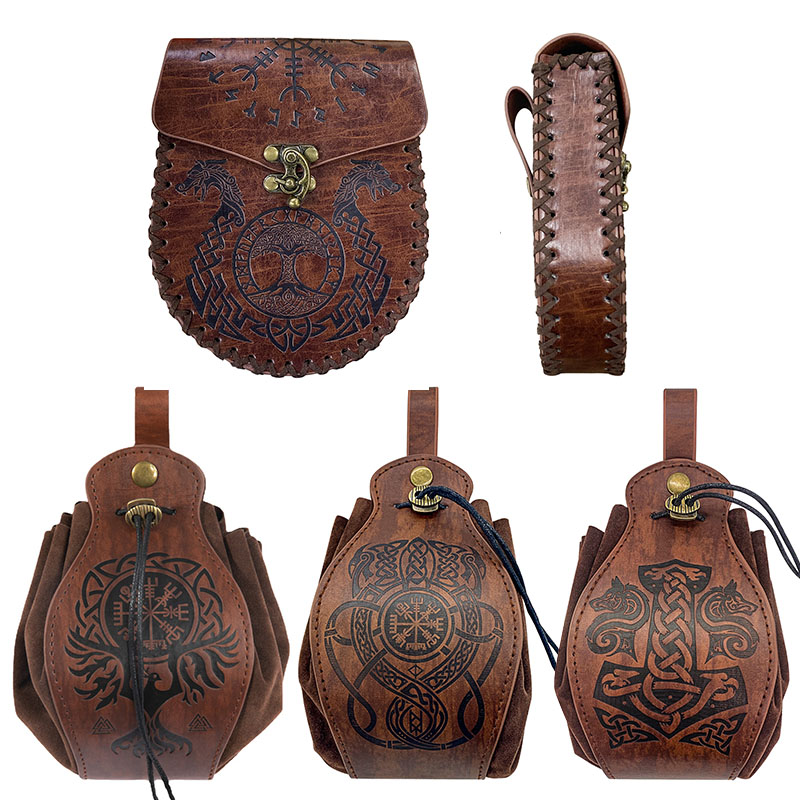 Money Belt Hidden - Męska Vintage średniowieczna saszetka na pasek
