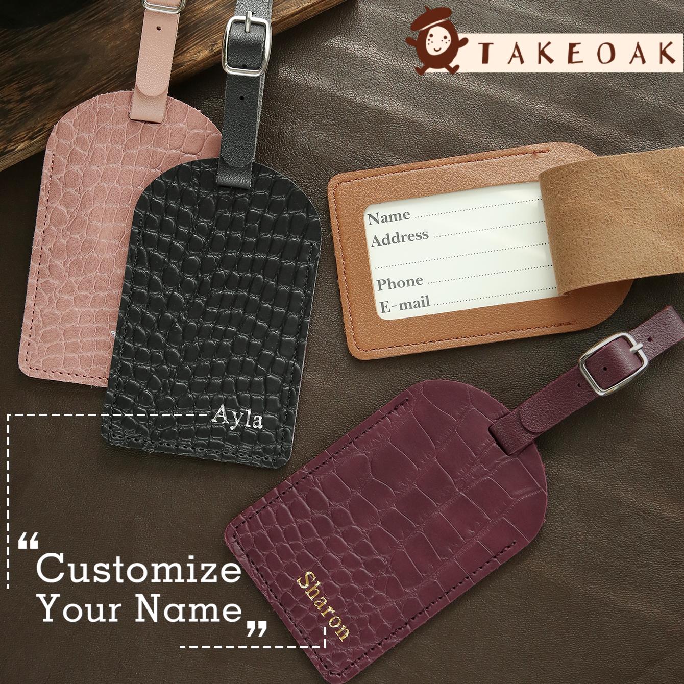 Travel Accessories Luggage Straps - Personalizowana skórzana zawieszka do bagażu z