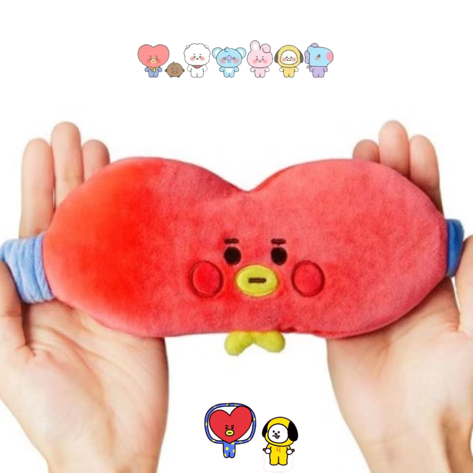 Travel Accessories Set - Maska na oczy BT21, urocza pluszowa