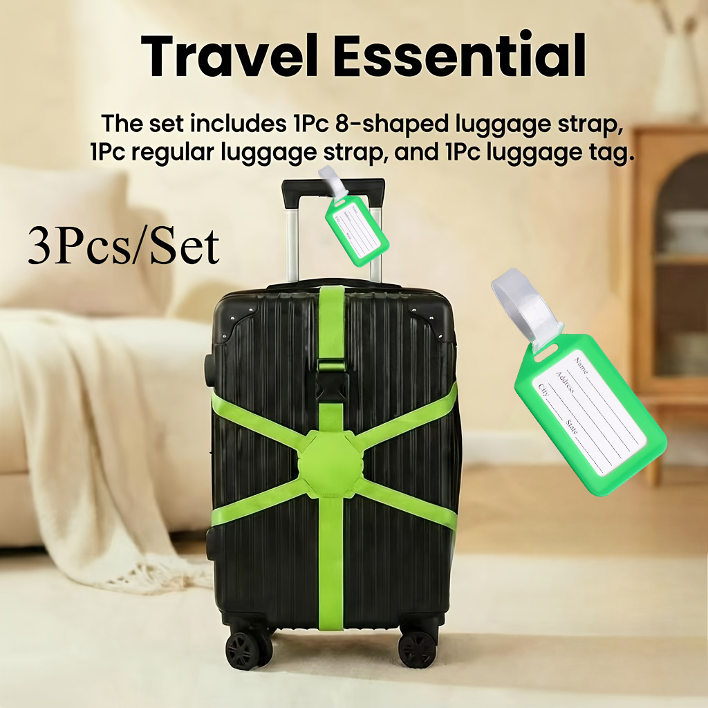 3-częściowy zestaw (2 paski do – Travel Accessories Luggage Straps recenzja i cena