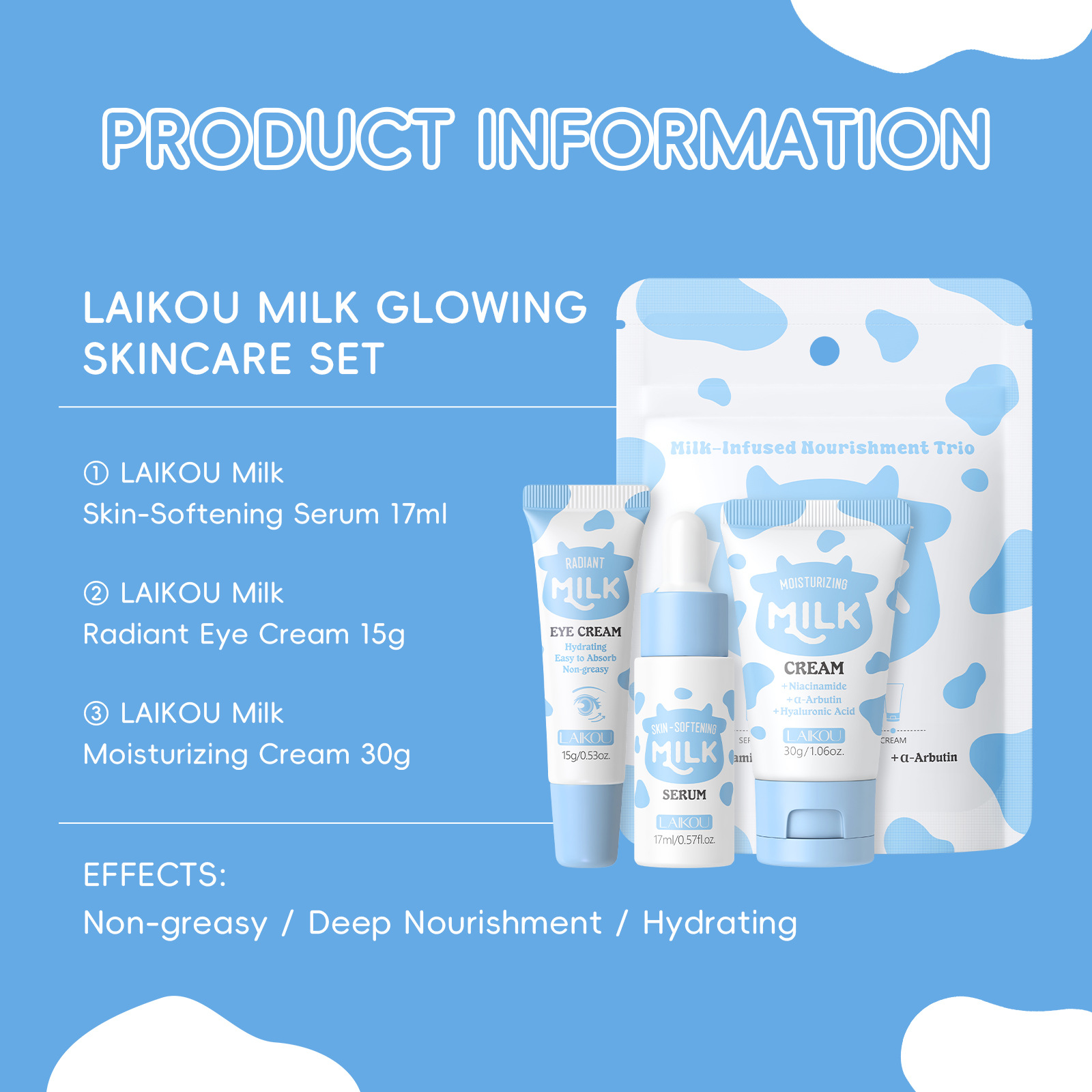LAIKOU Milk 3-częściowy zestaw – Travel Accessories Set recenzja i cena
