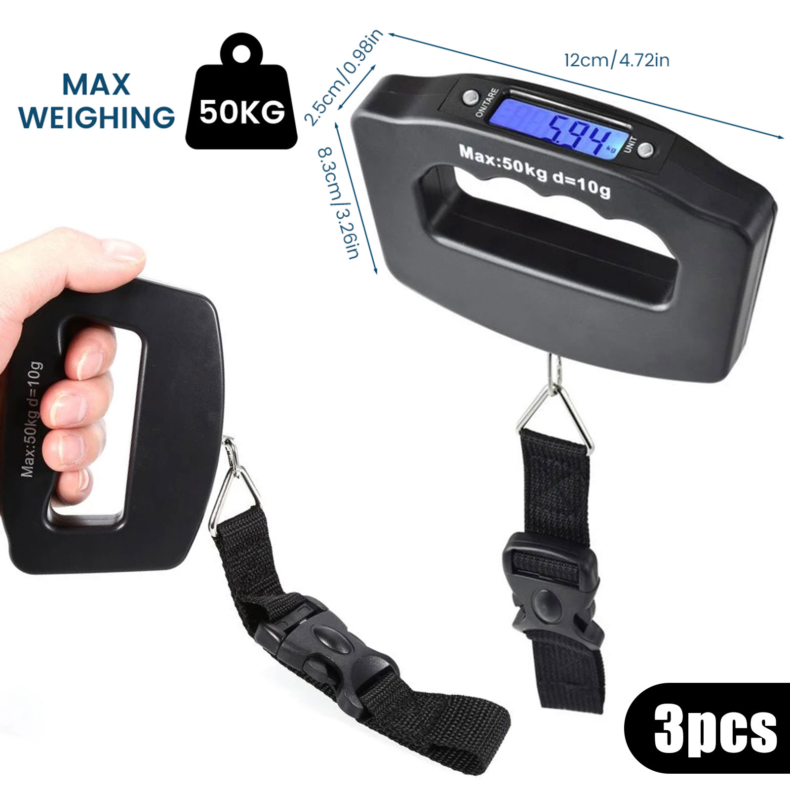 Cyfrowa waga bagażowa LCD, prz – Luggage Scale Hanging recenzja i cena