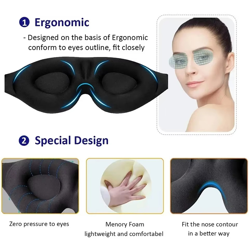 Maska na oczy 3D, wygodna, odd – Eye Mask Sleep Travel recenzja i cena