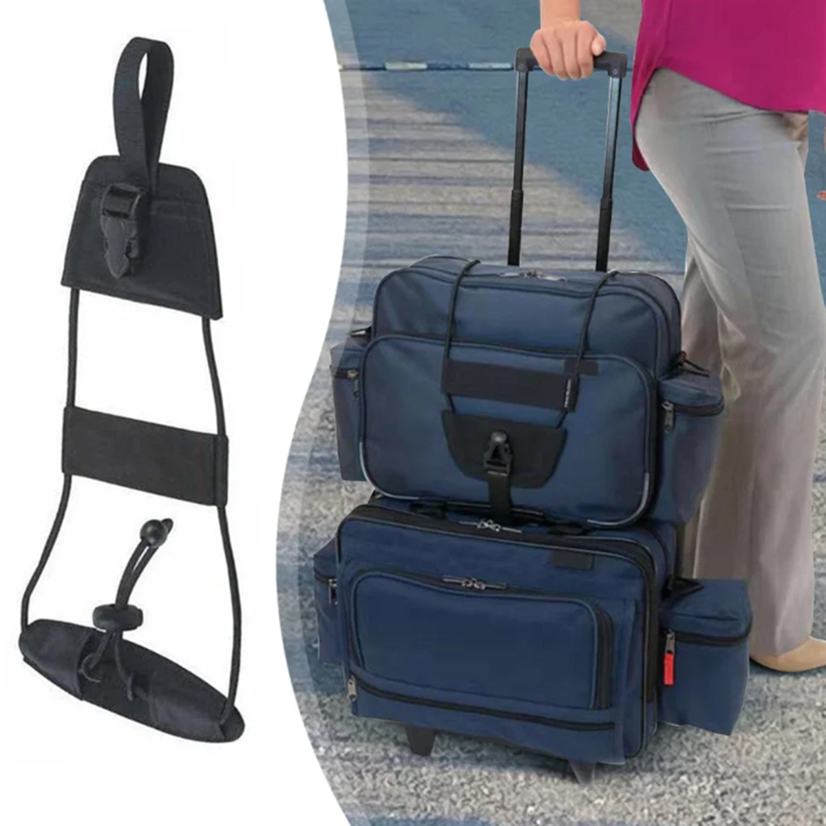 Pasek łączący bagaż podróżny,  – Travel Accessories Luggage Straps recenzja i cena