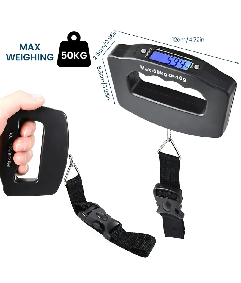 Waga bagażowa cyfrowa 50 kg, p – Luggage Scale Hanging recenzja i cena